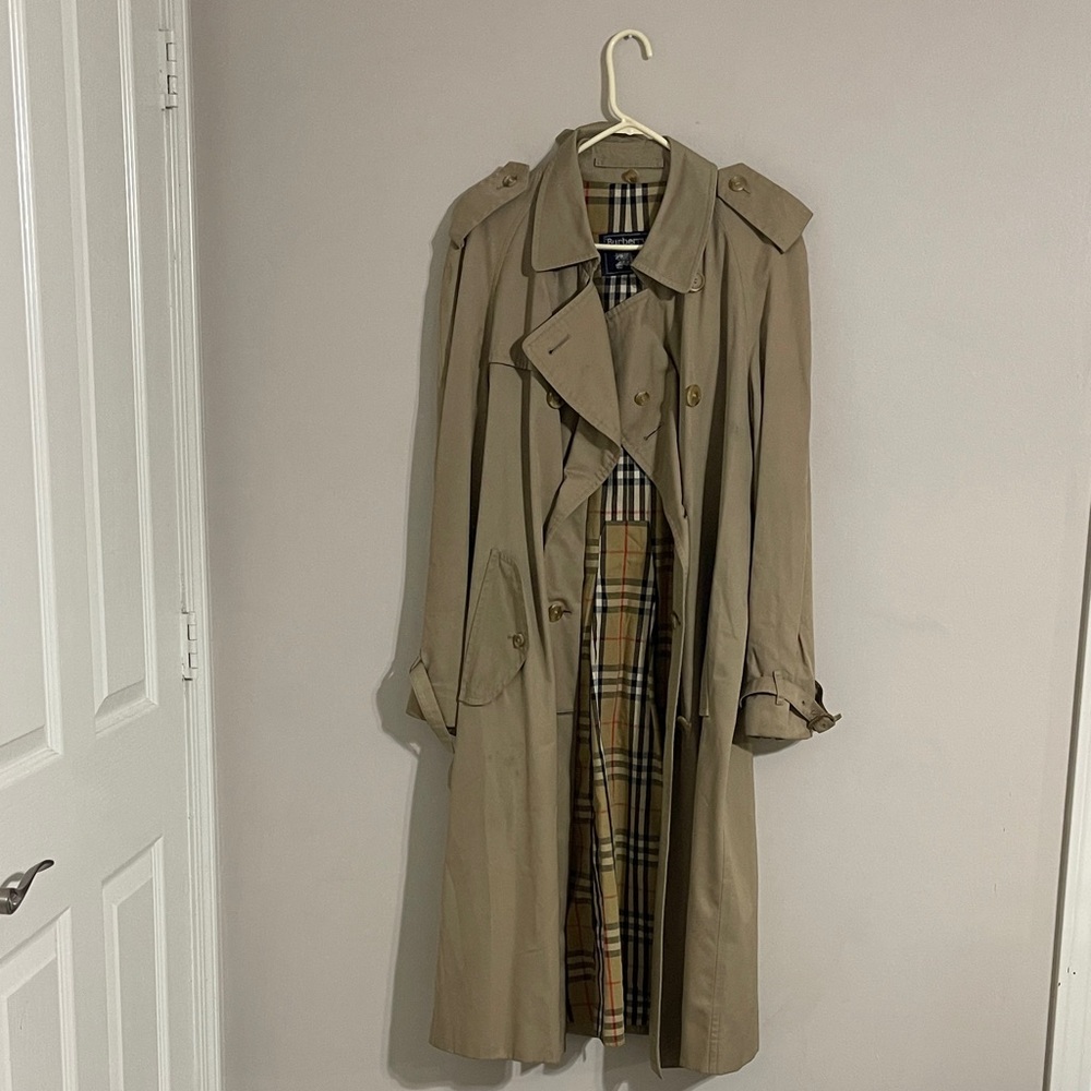 Burberry 80s Mens Trench Coat Xlarge